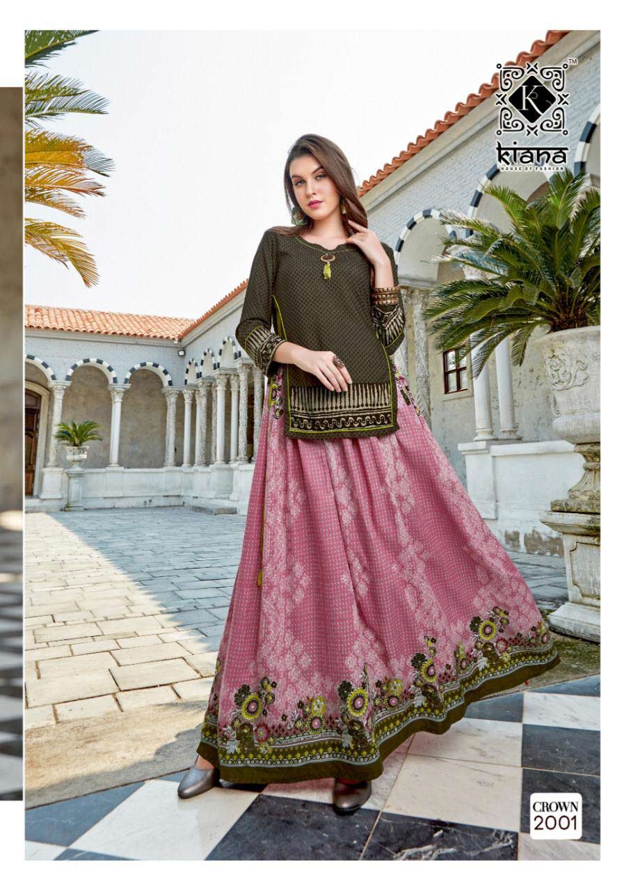 Crown Vol-2 Kiana Hand Block Print Embroidery Kurti Crown Vol-2 Kiana Hand Block Print Embroidery Kurti